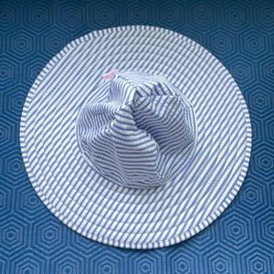 Ruffle Butts blue and white sun hat